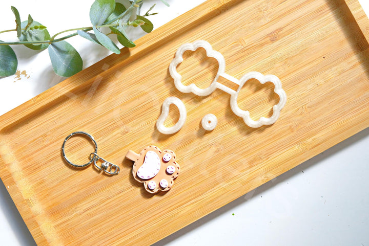 Cat Paw Clay Cutter Set: 3D Printed Polymer Clay Cutters (35-45mm)