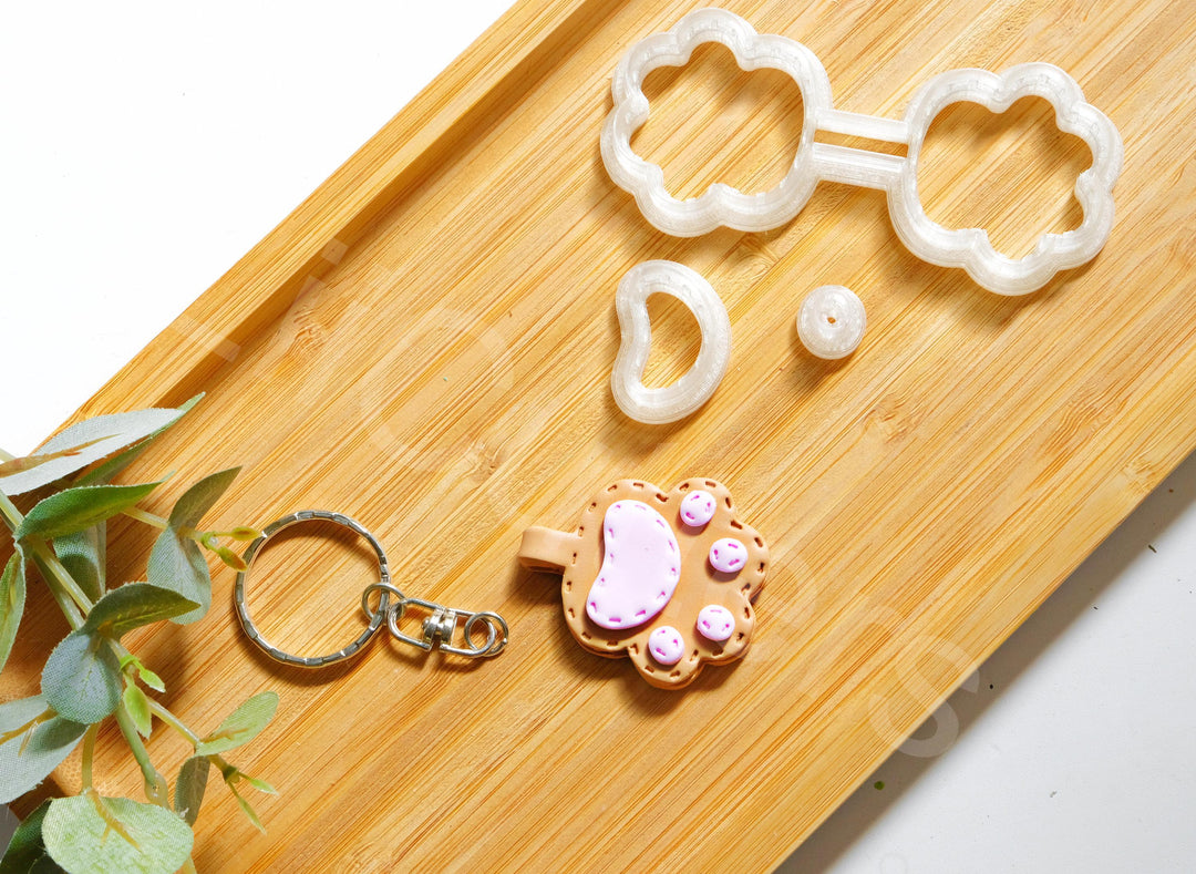 Cat Paw Clay Cutter Set: 3D Printed Polymer Clay Cutters (35-45mm)