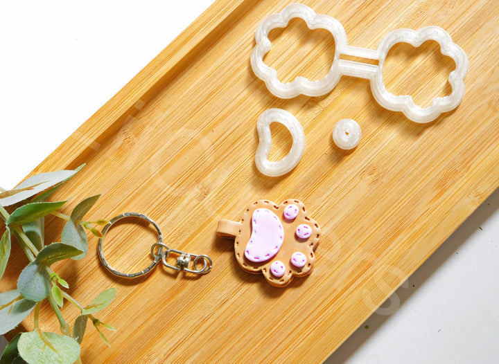 Cat Paw Clay Cutter Set: 3D Printed Polymer Clay Cutters (35-45mm)