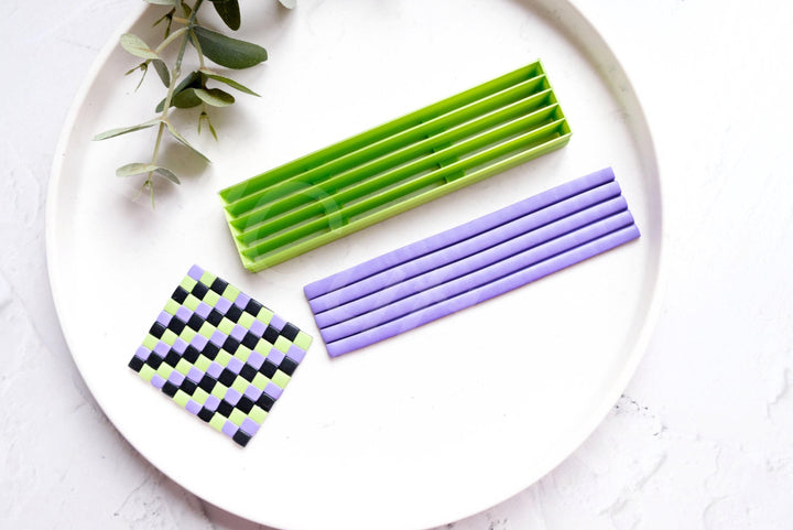Checkerboard Polymer Clay Cutter: Line & Stripe Tool