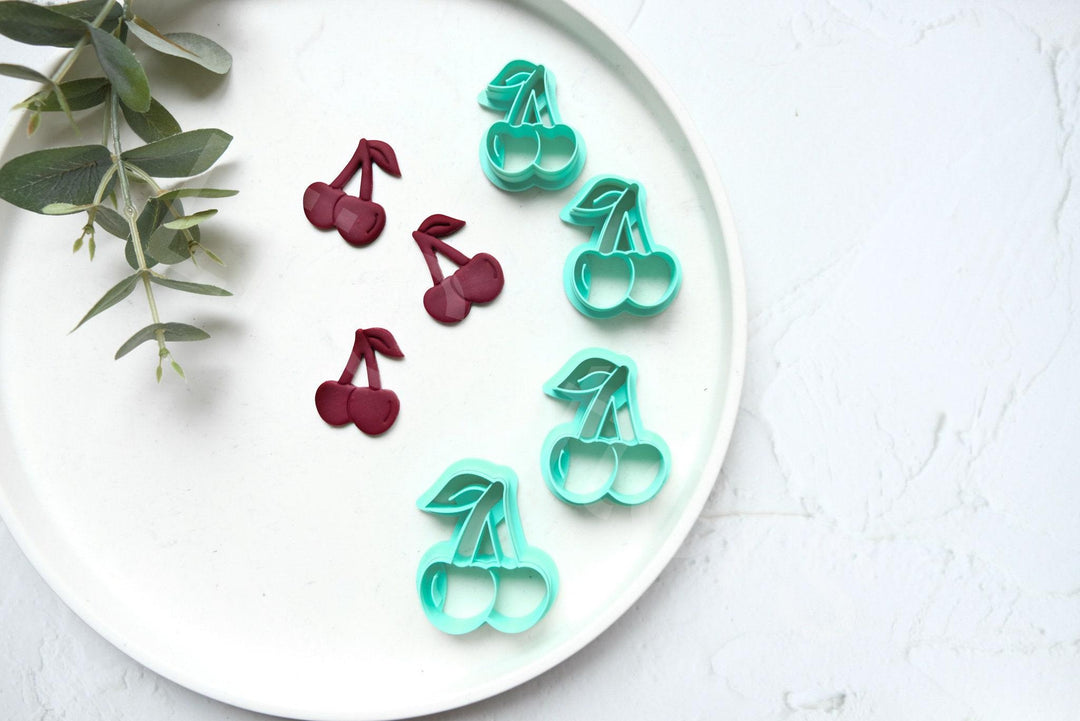 Cherry Clay Cutter Set: Food & Earring Polymer Clay Cutters