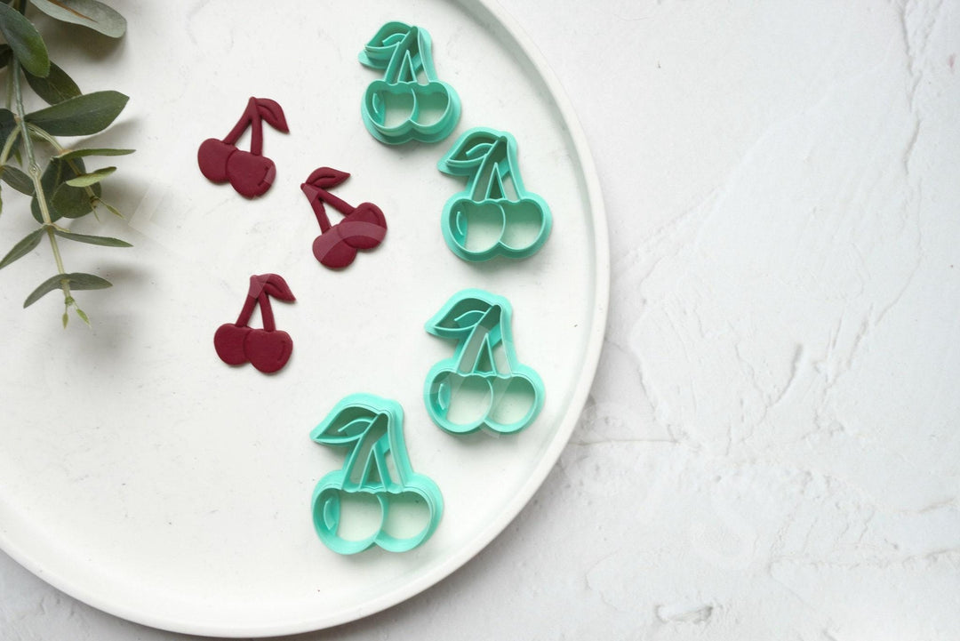 Cherry Clay Cutter Set: Food & Earring Polymer Clay Cutters