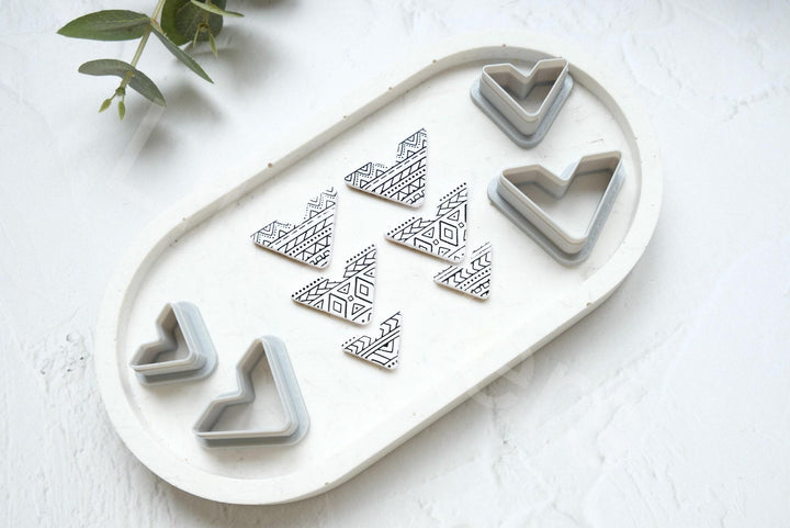 Chevron Polymer Clay Cutter: Geometric Earring Tool