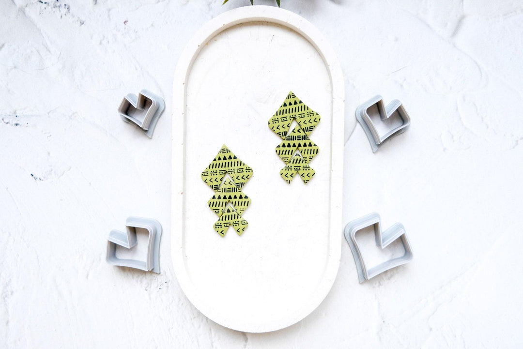 Chevron Polymer Clay Cutter: Geometric Earring Making Tool
