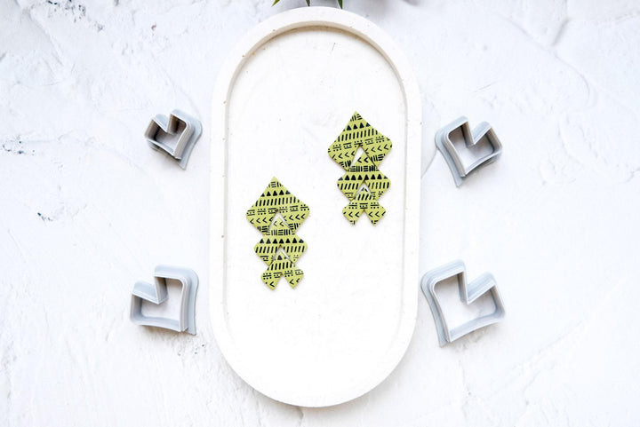 Chevron Polymer Clay Cutter: Geometric Earring Making Tool