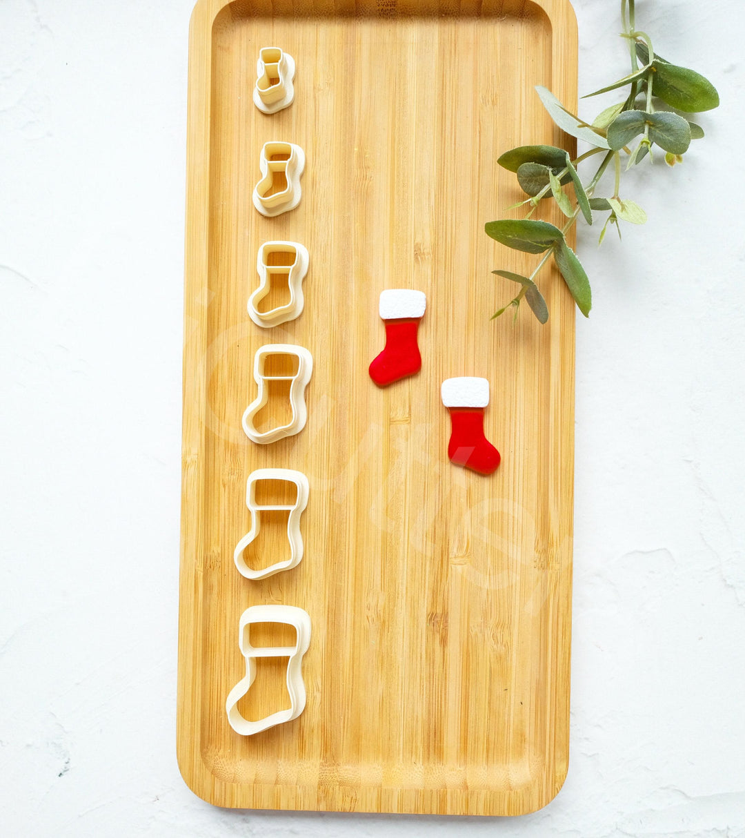 Christmas Stocking Clay Cutter Set: Polymer Clay & Cookie Tools