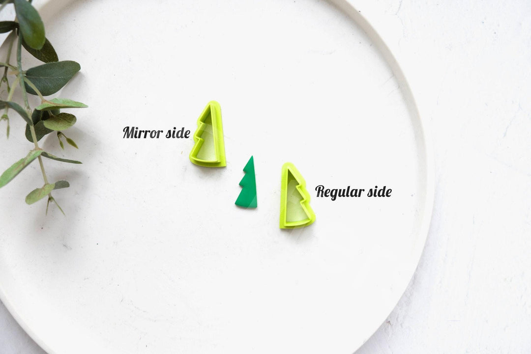 3D Printed Christmas Tree Clay Cutters: Polymer Clay Earrings, Cookie Dough (5 Sizes)