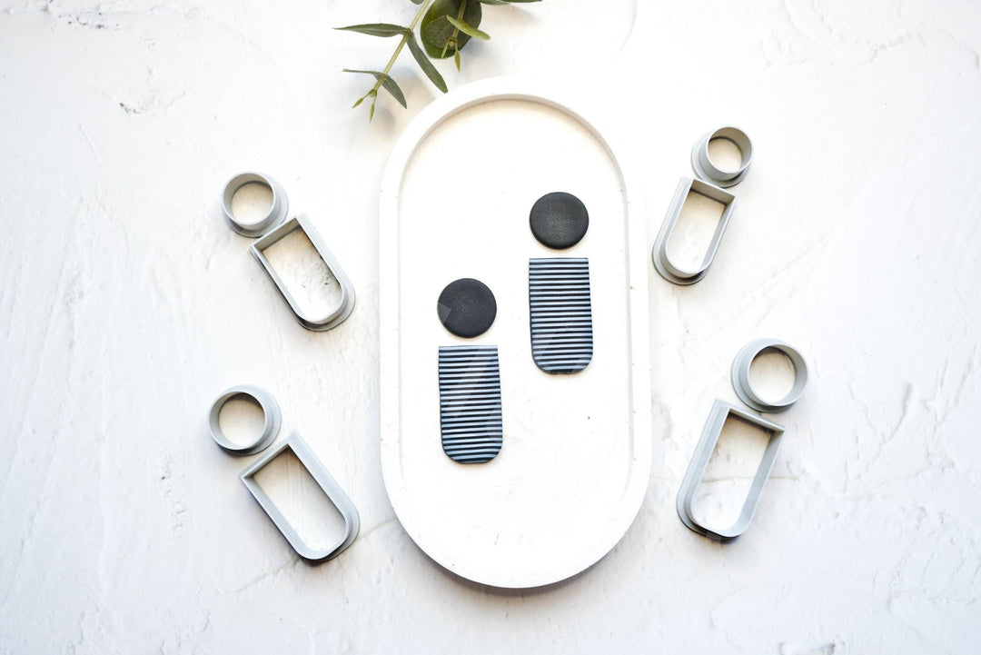 Arch & Circle Clay Cutters (2pcs): Polymer Earring Making