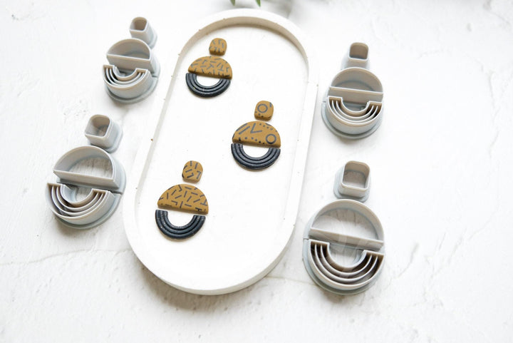 Circle Clay Cutter Set (3pc): Geometric Earring Cutters