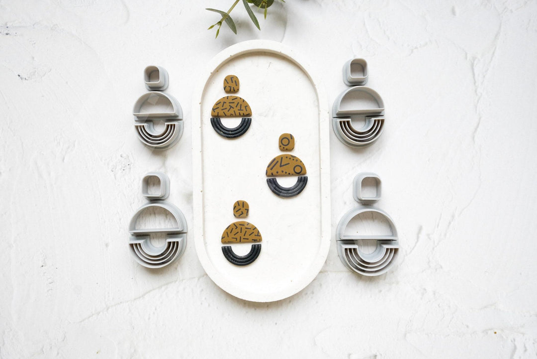 Circle Clay Cutter Set (3pc): Geometric Earring Cutters