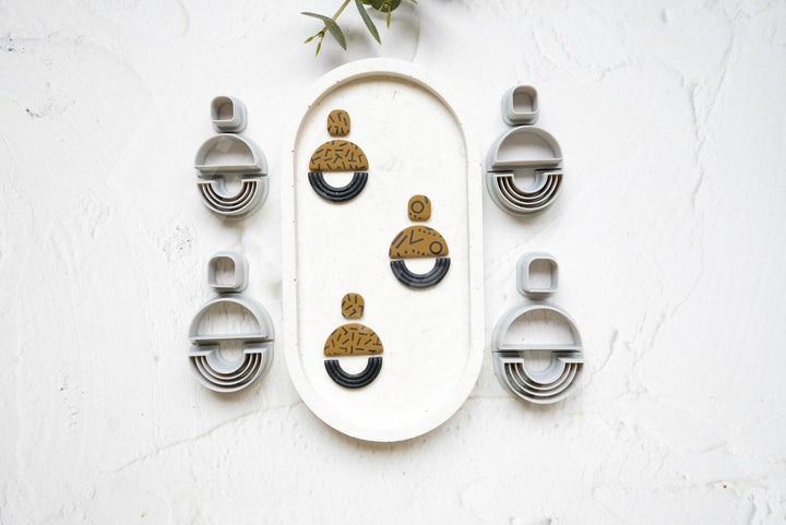 Circle Clay Cutter Set (3pc): Geometric Earring Cutters