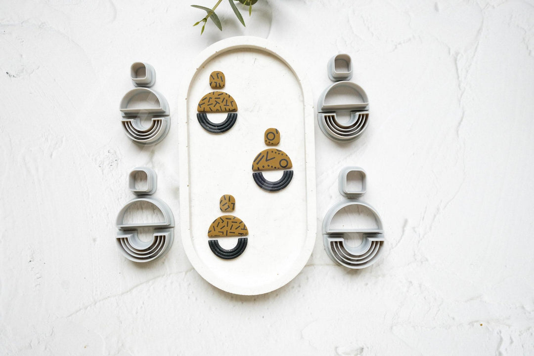 Circle Clay Cutter Set (3pc): Geometric Earring Cutters