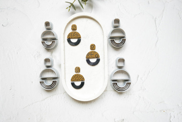Circle Clay Cutter Set (3pc): Geometric Earring Cutters