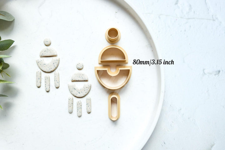 Circle Clay Cutter Set (4pc): Geometric & Scallop Earring Cutters