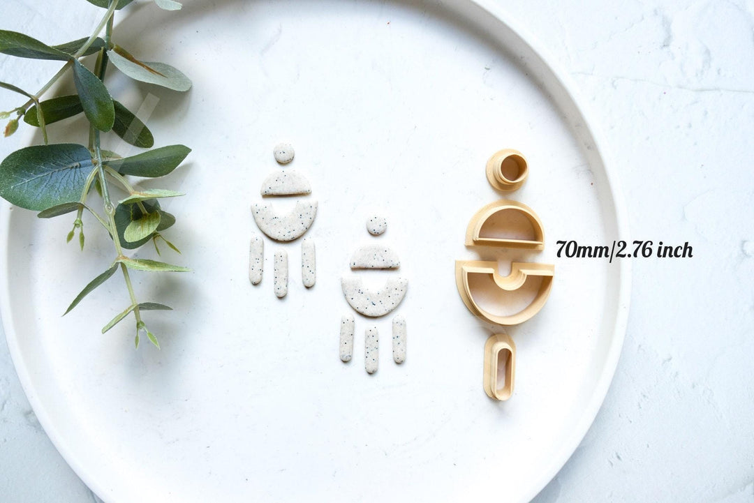 Circle Clay Cutter Set (4pc): Geometric & Scallop Earring Cutters
