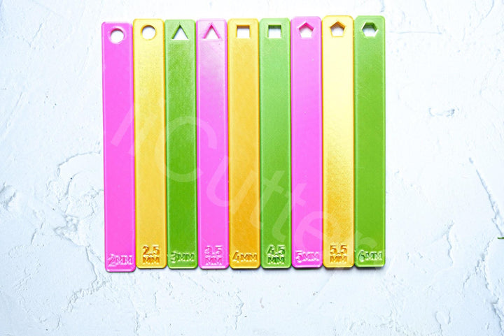 Clay Depth Guide Tool: Polymer Clay Thickness Guides (2pc), 2mm-6mm thickness, Earring making tool