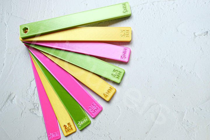 Clay Depth Guide Tool: Polymer Clay Thickness Guides (2pc), 2mm-6mm thickness, Earring making tool