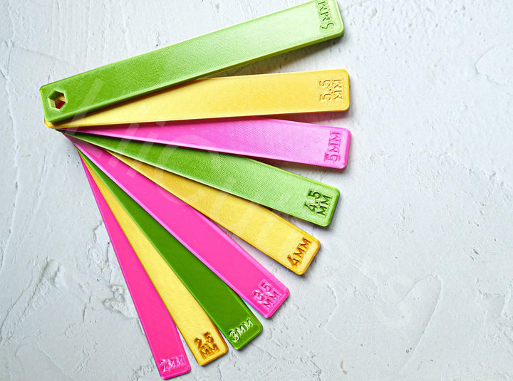 Clay Depth Guide Tool: Polymer Clay Thickness Guides (2pc), 2mm-6mm thickness, Earring making tool