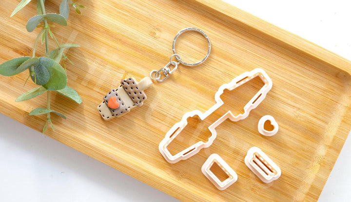 Coffee Cup Clay Cutter Set: Polymer Clay Earring, Keychain Cutters (35-45mm)