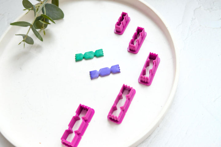 Christmas Candy Polymer Clay Cutters: Scallop Wreath Design