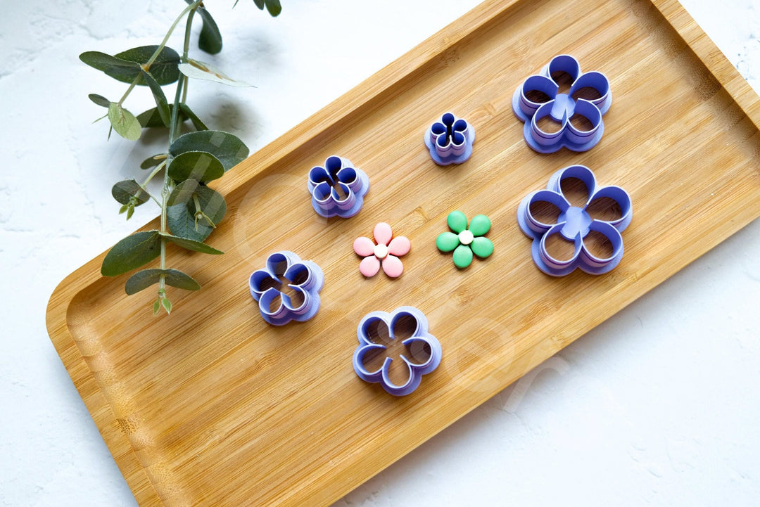 Daisy Flower Polymer Clay Cutters: Summer Earring DIY - 6 Sizes