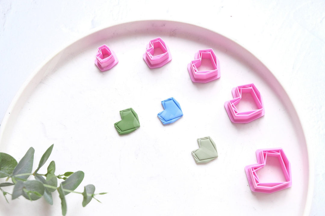 Diamond Heart Polymer Clay Cutter: Valentine Earring Tool