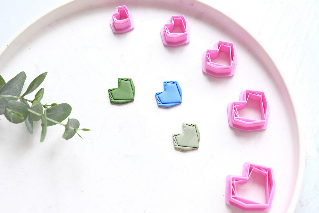 Diamond Heart Polymer Clay Cutter: Valentine Earring Tool