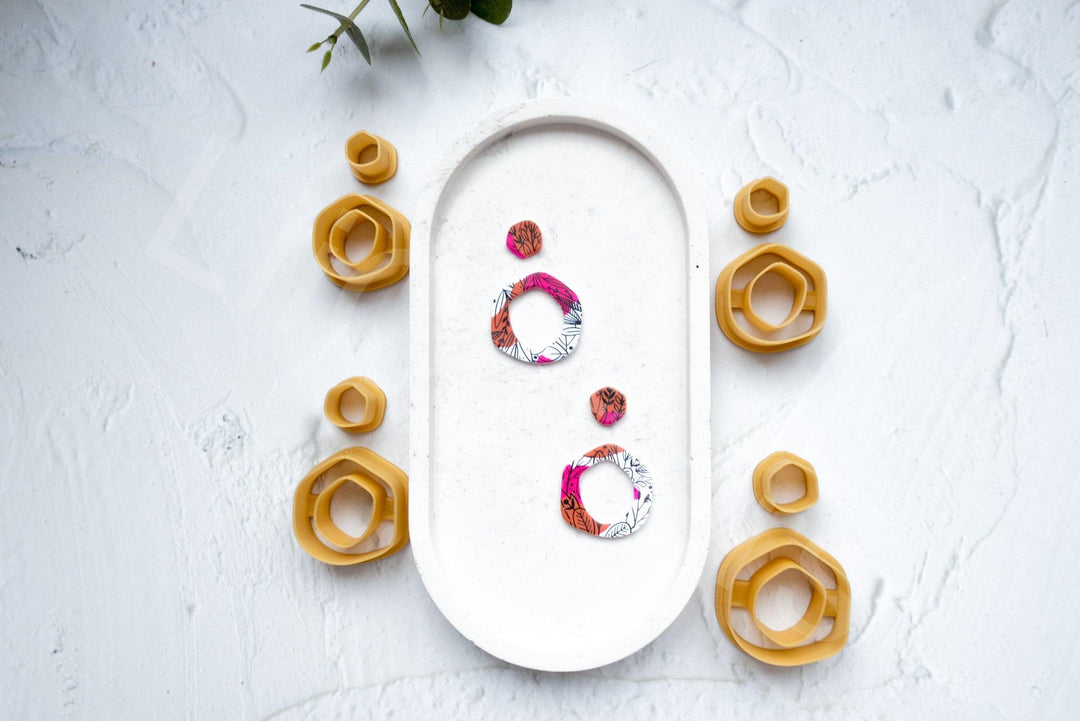 Donut Polymer Clay Cutter: 3D Printed Earring, Biscuit, Hair Clip Mold