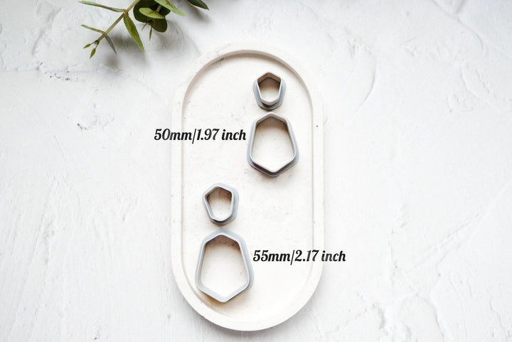 Geometric Clay Cutter Set – Double Polygon Polymer Clay Cutter, DIY Earring & Jewelry Mold, Modern Minimalist Shapes