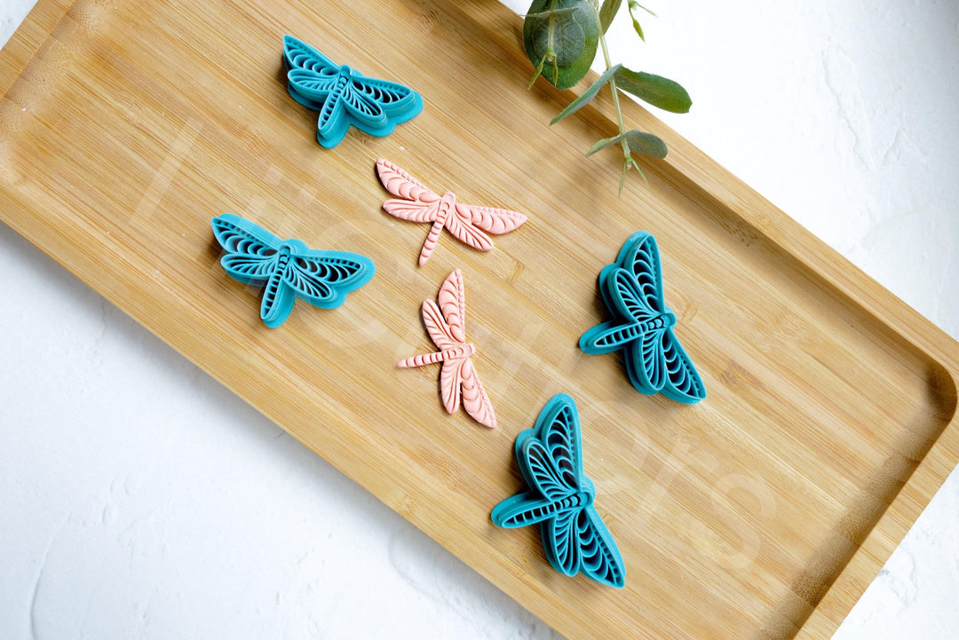 Dragonfly Polymer Clay Cutter Set: Earring & Cookie Cutters