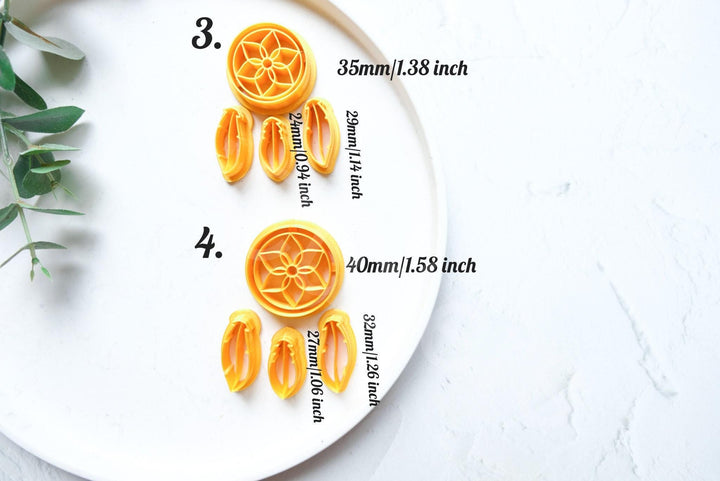 Dreamcatcher Clay Cutter – Boho Earring Making Tool, Polymer Clay Mold for DIY Jewelry, Bohemian Accessory Cutter