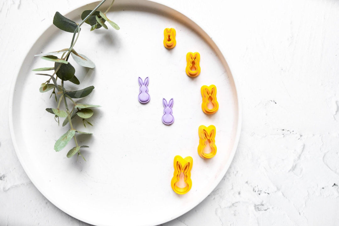 Easter Bunny Polymer Clay Cutter Set: 3D Printed, 5 Sizes