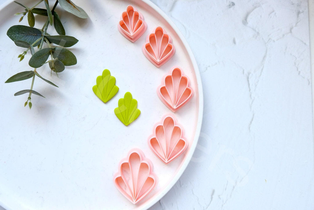 Embossed Tulip Clay Cutter Set: Polymer Clay Earring Cutters