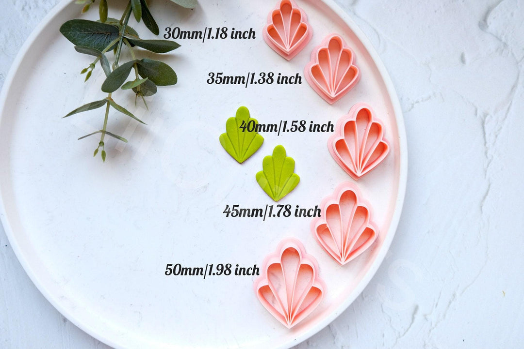 Embossed Tulip Clay Cutter Set: Polymer Clay Earring Cutters