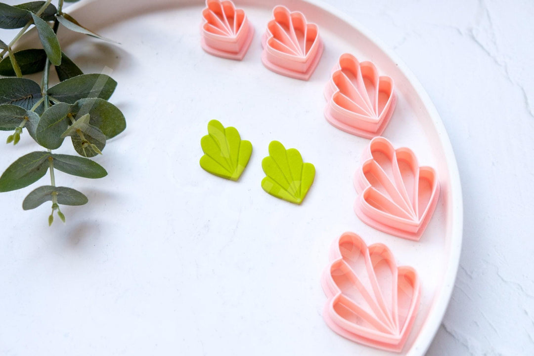 Embossed Tulip Clay Cutter Set: Polymer Clay Earring Cutters