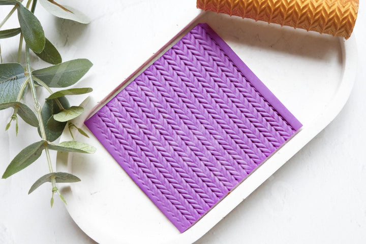 Knitted Fabric Clay Roller: Polymer Clay Texture