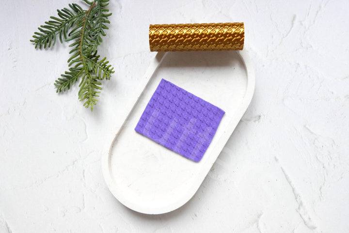 Houndstooth Fabric Pattern Clay Roller: Polymer Clay Texture