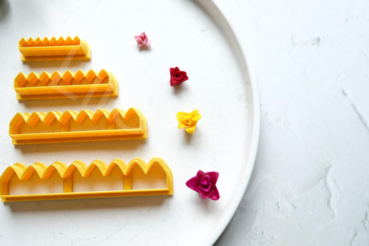 Flower Making Cutter for Polymer Clay – Rose Shape Clay Cutter Set, Jewelry Making Supplies