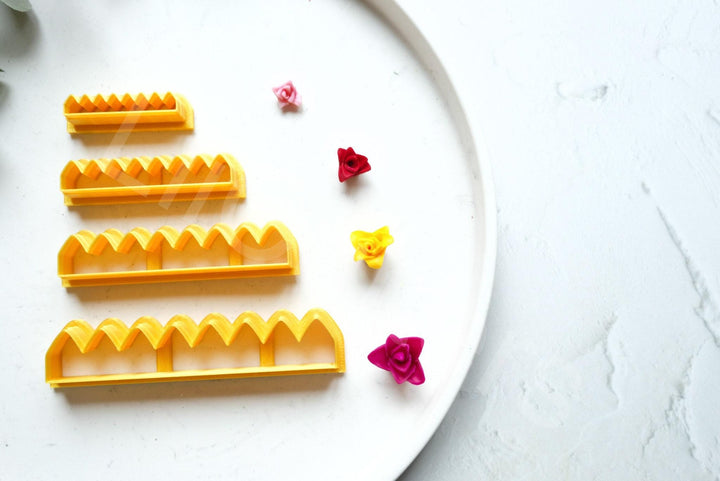 Flower Making Cutter for Polymer Clay – Rose Shape Clay Cutter Set, Jewelry Making Supplies