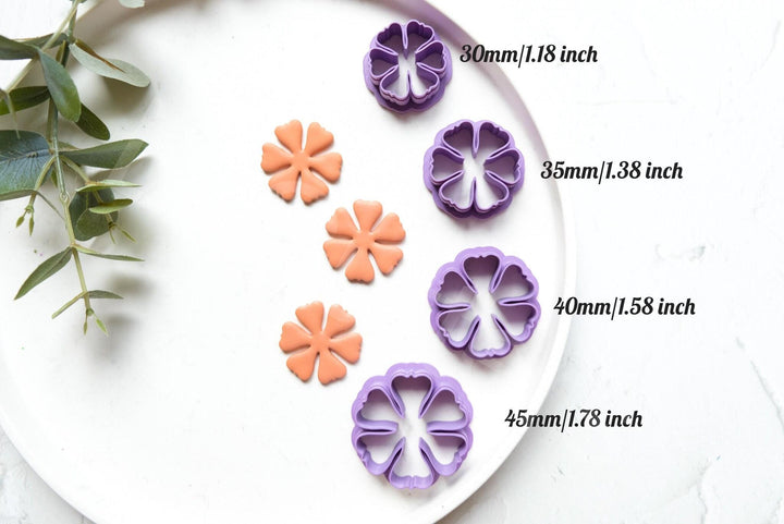 Flower Clay Cutter Set: Geometric Boho Earring Cutters