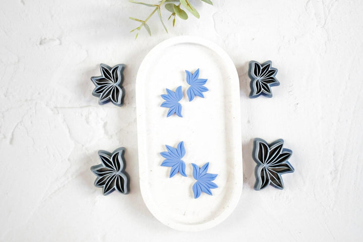 Hyacinth Flower Clay Cutter Set: Embossed Polymer Clay Earring Cutters