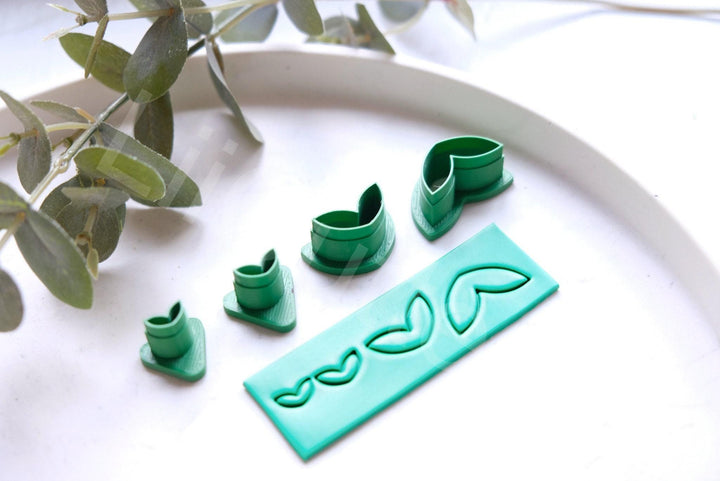 Flower & Leaf Polymer Clay Cutter Set | Mini Micro Clay Cutters for Earrings, Jewelry Craft Making
