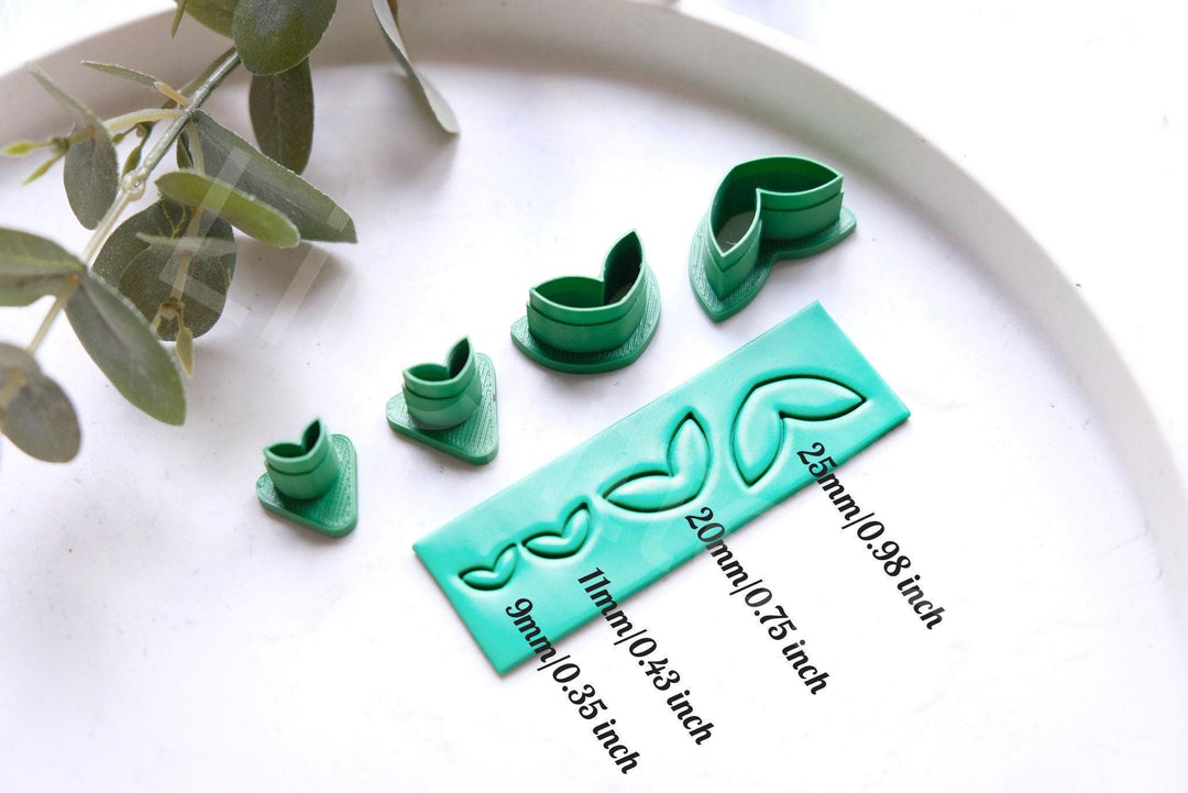 Flower & Leaf Polymer Clay Cutter Set | Mini Micro Clay Cutters for Earrings, Jewelry Craft Making