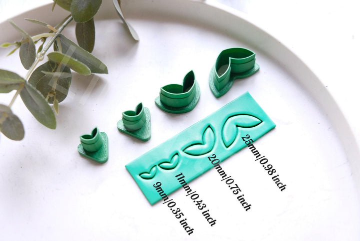Flower & Leaf Polymer Clay Cutter Set | Mini Micro Clay Cutters for Earrings, Jewelry Craft Making