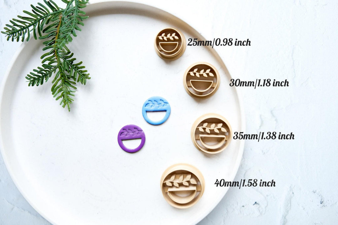 Floral Macrame Polymer Clay Cutter: Boho Earring, Hair Clip, Donut Stamp