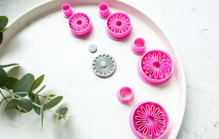 Daisy Flower Polymer Clay Cutter Set (2pc) - 40-55mm