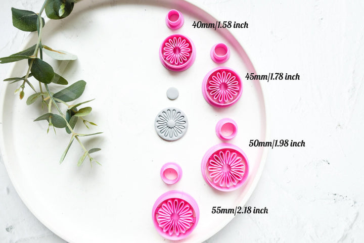 Daisy Flower Polymer Clay Cutter Set (2pc) - 40-55mm