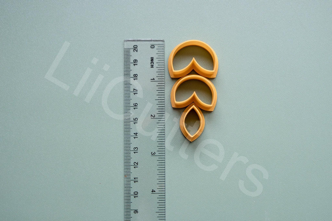 Flower Polymer Clay Cutter Set – Geometric Clay Cutters for Earrings, Hair Clips & Biscuits, 35–50mm DIY Jewelry Making Tools