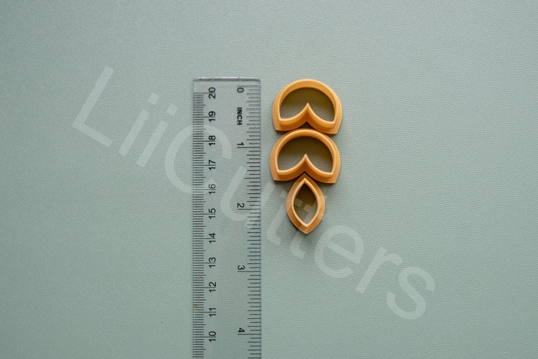 Flower Polymer Clay Cutter Set – Geometric Clay Cutters for Earrings, Hair Clips & Biscuits, 35–50mm DIY Jewelry Making Tools
