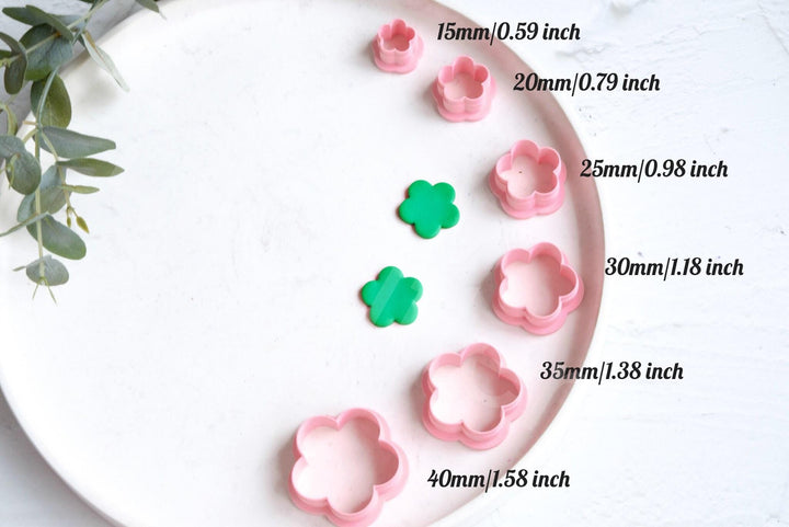 Flower Polymer Clay Cutters: Botanical Earring Making, 3D Printed